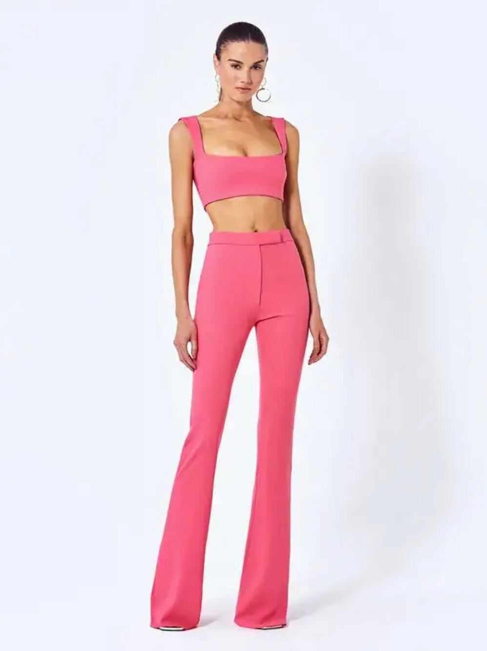 ALEXIS Women's Emry High Rise Flared Pant in Hibiscus Pink